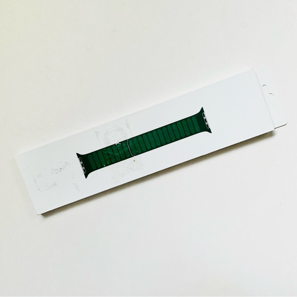 EMPTY BOX Apple Watch Sequoia Green Leather 45mm Link S/M — BOX ONLY